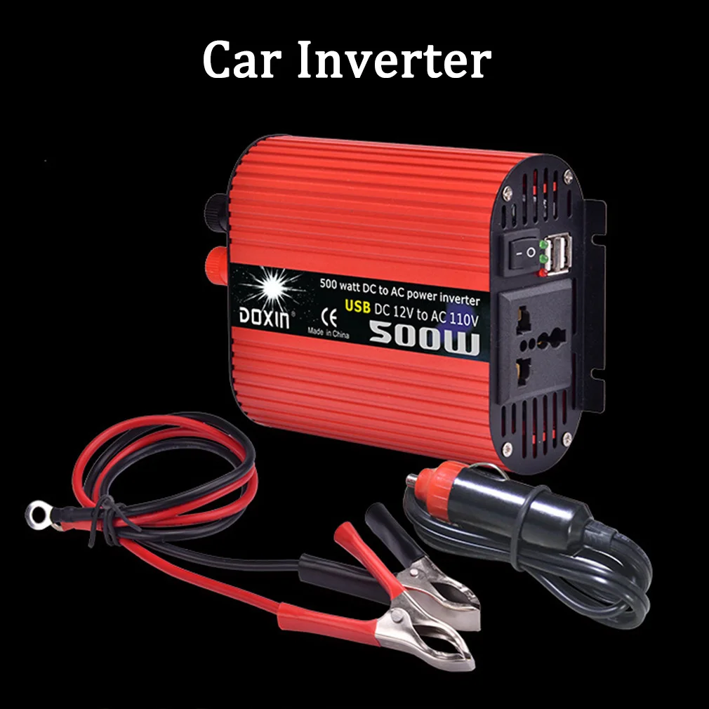 500W DC to AC Car Inverter Automatic Transformer 12V to 110V 220V Power Converter  With Dual USB Car Adapter Dropshipping