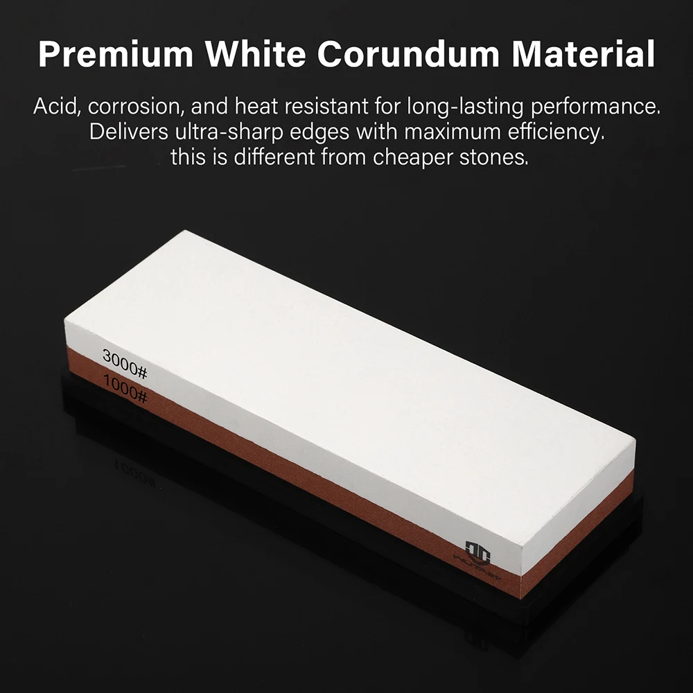 WUTA Professional Knife Sharpener Whetstone Sharpening Stones White Corundum 1000/3000 Grit Water Grinding Stone Leather Tools