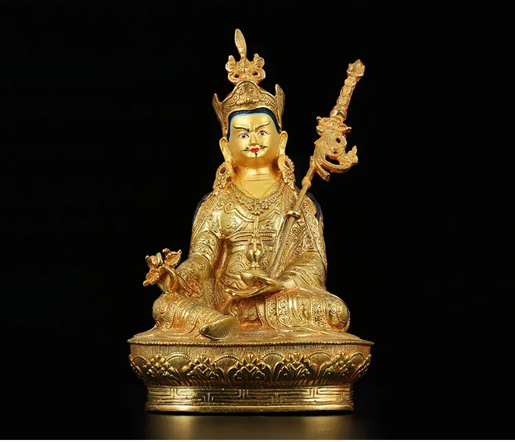 Special Offer # 8 inch HOME Money Drawing efficacious Talisman Buddhism gold Yellow Jambhala Zambala Buddha brass statue