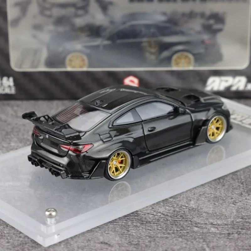 SW 1/64 G82 M4 ADRO BODY KIT Alle Carbon Zwarte Legering Motorvoertuig Speelgoed spuitgieten Metalen Model Collectie jongen Kerstcadeaus