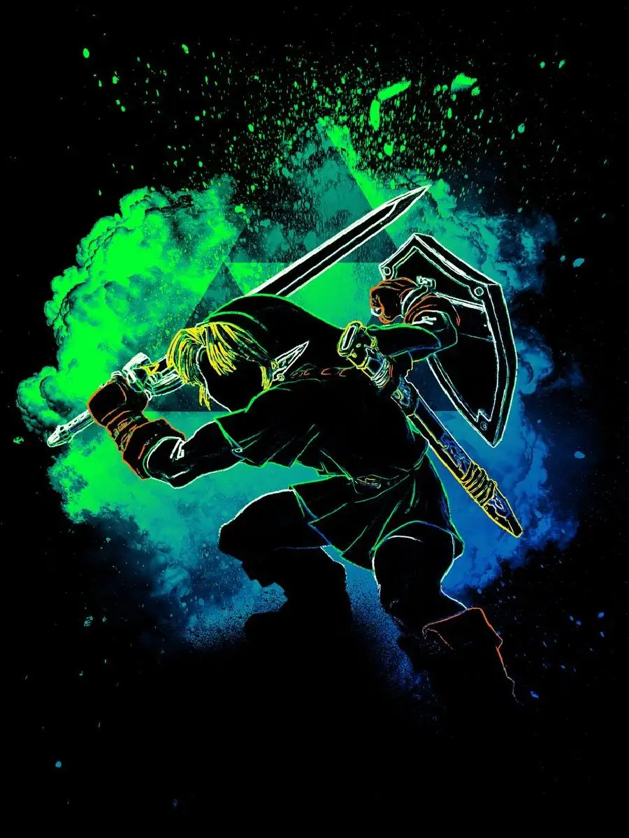 Master Sword Spirit Poster  Kids Room Interior Design Wall Art Print Collection Home Decor