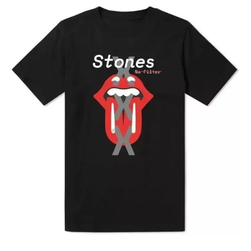 2024 The Rolling Stones Print T-shirt Mężczyźni Kobiety Bawełna Hip Hop Oversized Band Tshirt Short Sleeve T Shirt Streetwear Tops Tees