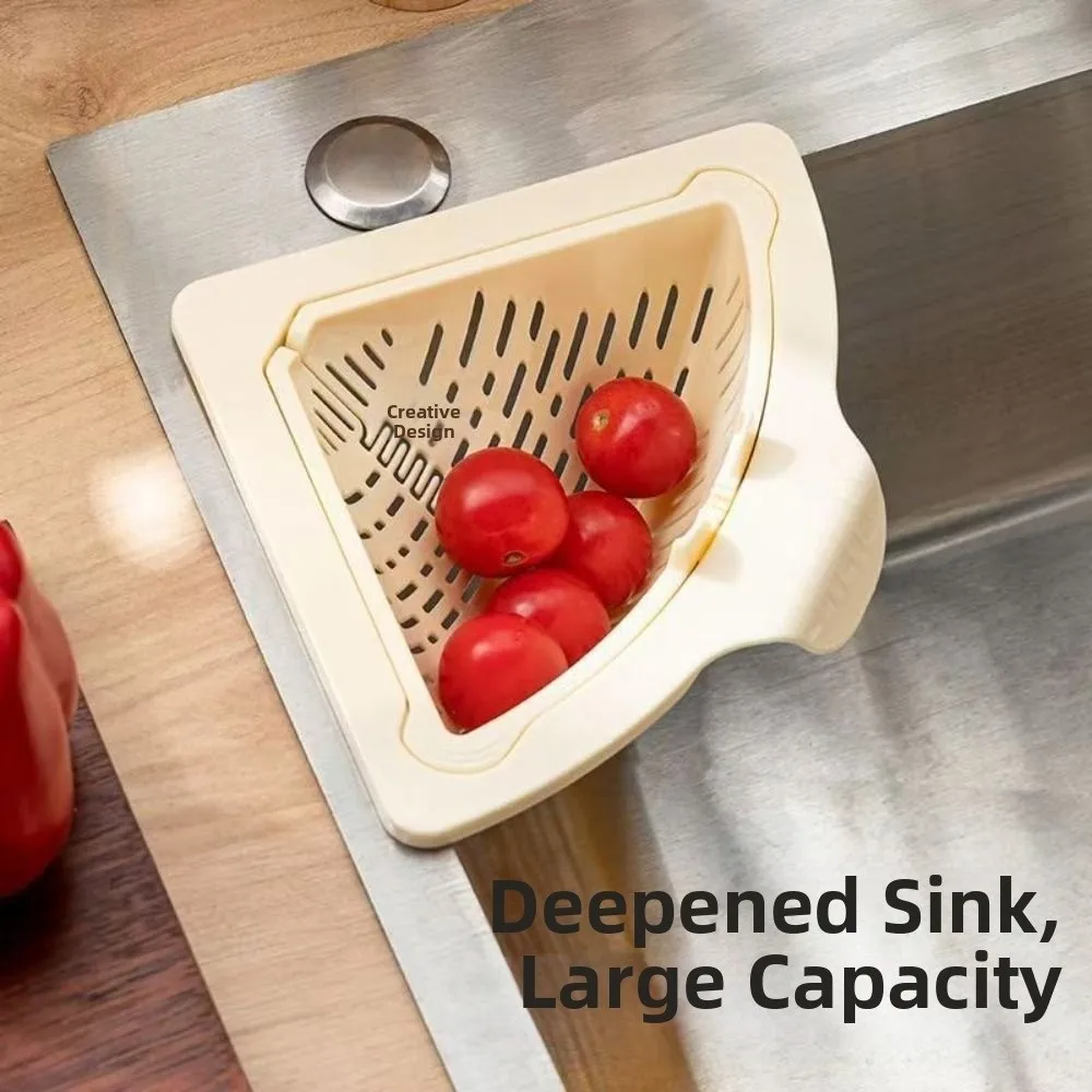 Triangle Sink Strainer Basket Creative Detachable Kitchen Garbage Filter Multifunctional Magnetic Fixed