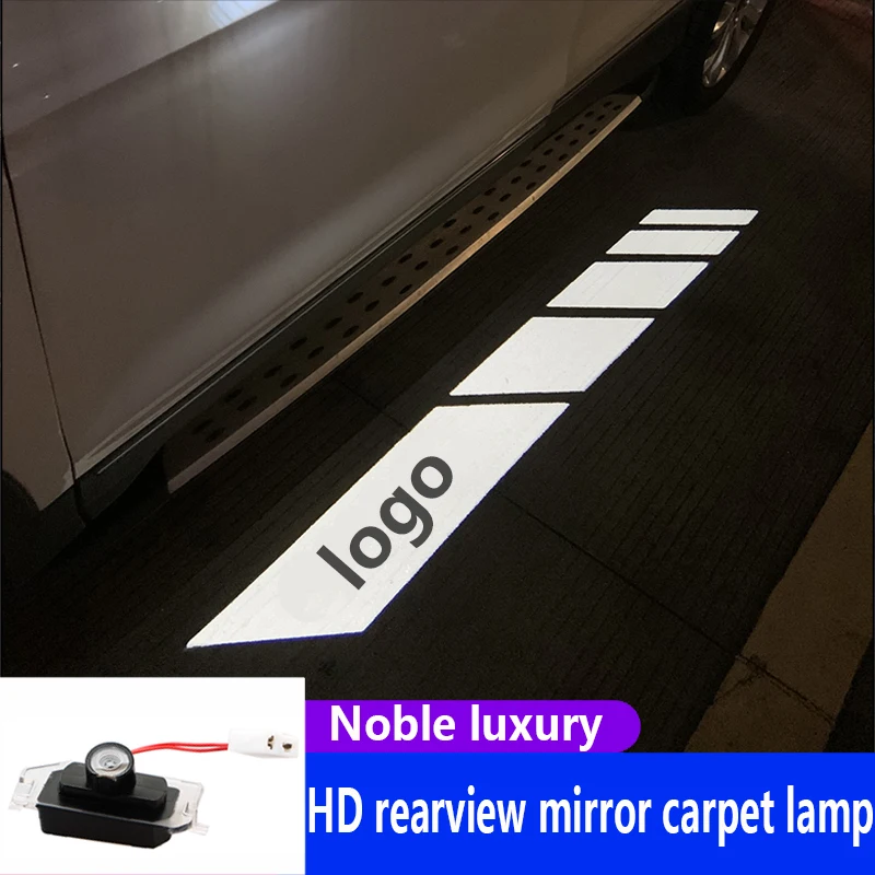 HD2pcs For Mercedes Benz W222 W205 W213 C Class E Class GLC W253 AMG GT LED Rearview Mirror Welcome Shadow Light Projector Light