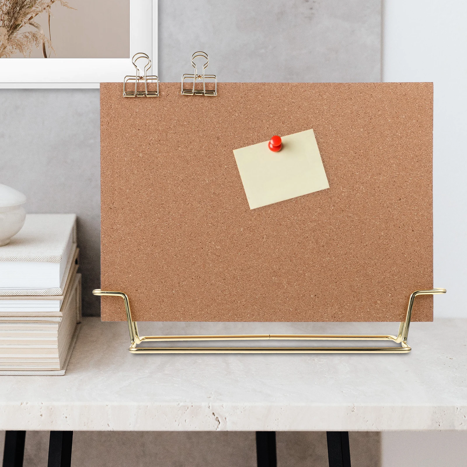 

1 set Creative Cork Bulletin Desk Metal Decorative Pin Boards Wall Small Note Reminder Boards for Home