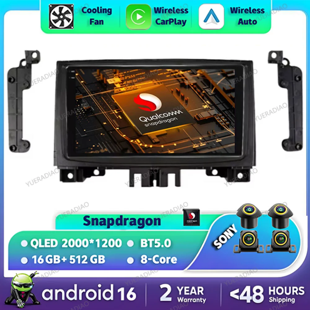 Android 16 Car Radio For Benz Sprinter Volkswagen Crafter 2006 - 2016 Multimedia Stereo Video Player 2DIN 4G LTE 5G WIFI QLED BT
