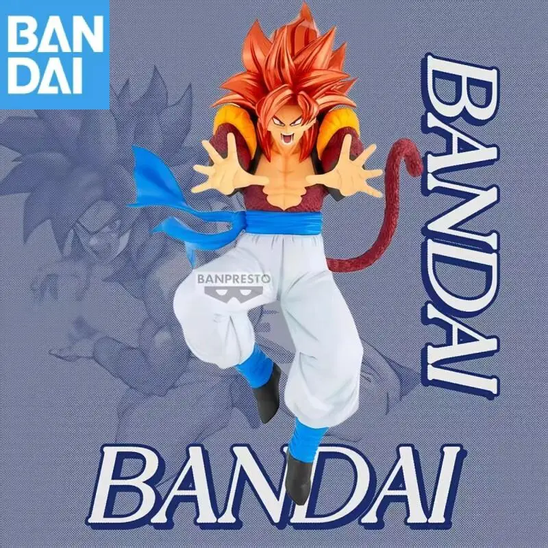 

Оригинальные фигурки героев BANDAI BANPRESTO GT DRAGON BALL BLOOD OF Super Saiya4 Gogeta из ПВХ, Коллекционная модель, игрушки в подарок