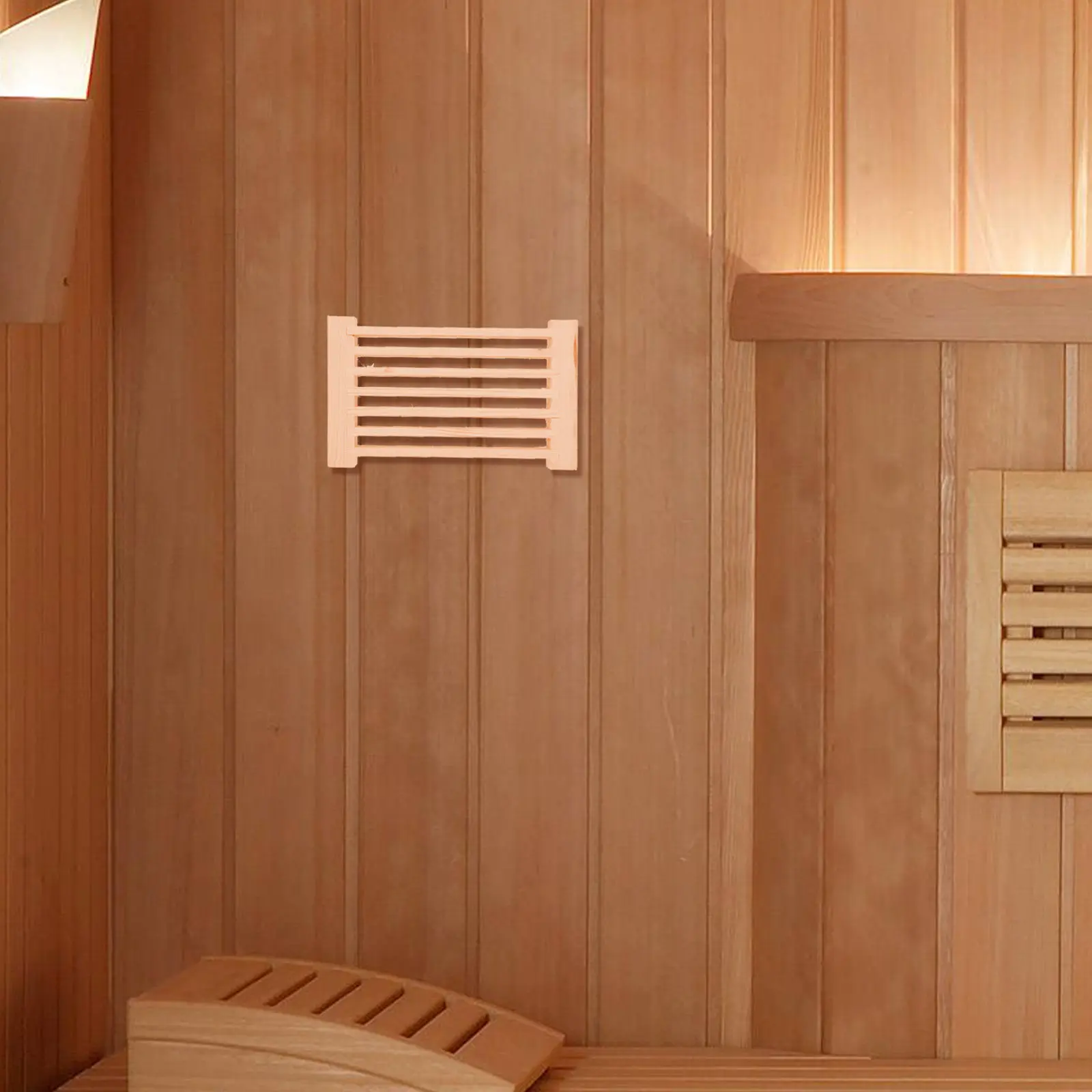 Wooden Sauna Ventilation Panel Khaki Shutter Window for Sauna Room High Temperature Resistant Air Vent Vent Grille