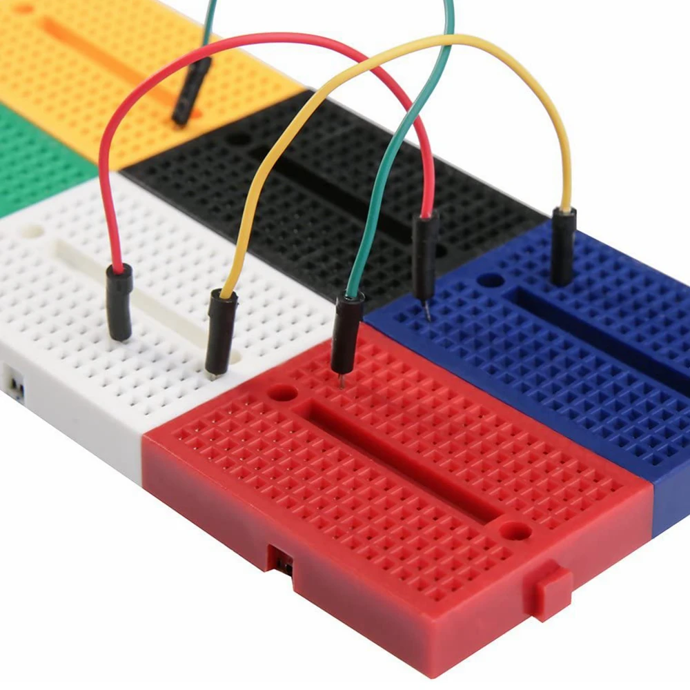 Placa de pruebas de 170 puntos de amarre, kit de Mini Placa de pan para bloques de conexión de distribución de escudo Arduino Proto