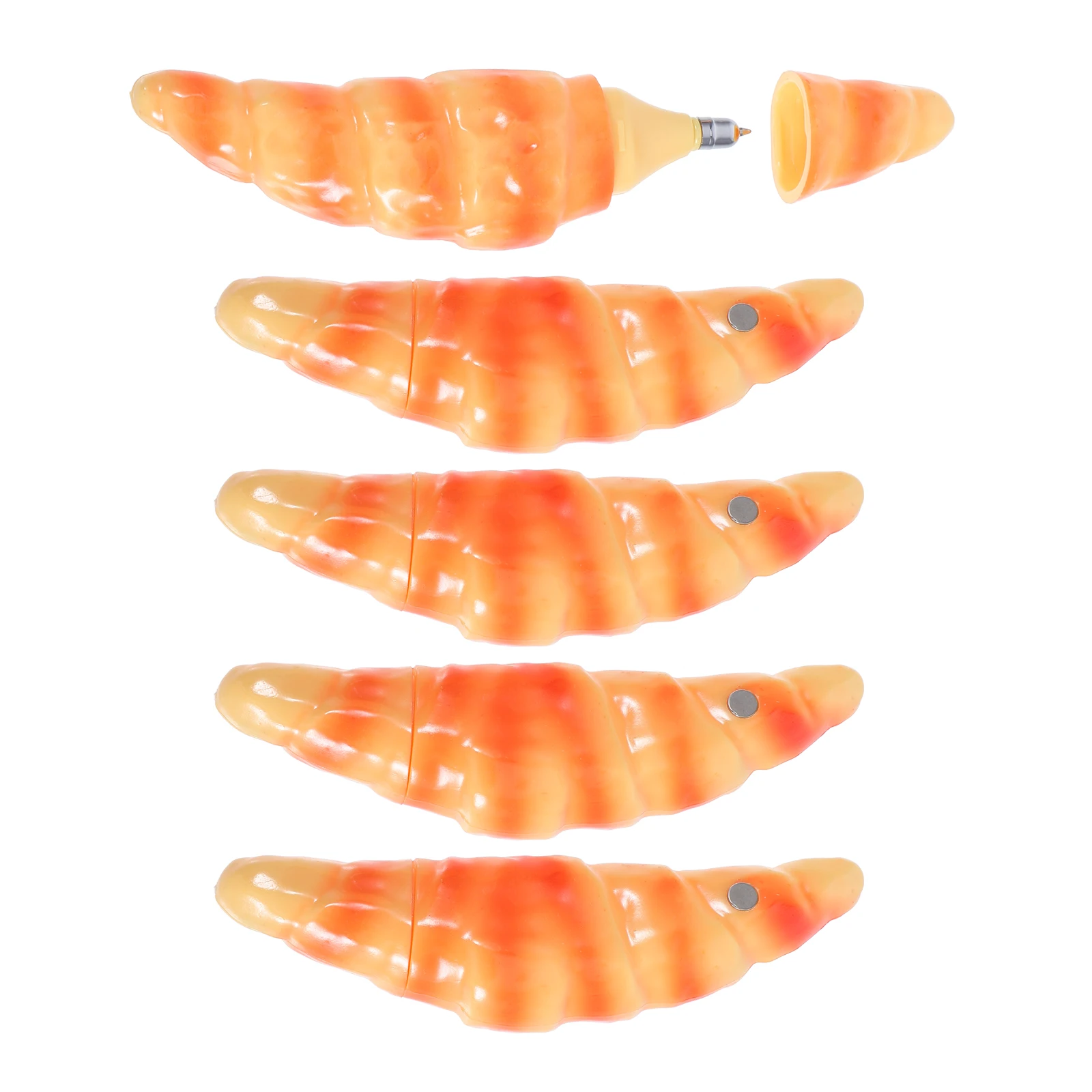 

5 Pcs Simulated Bread Ballpoint Pen Shaped Pizza Fake Food Cartoon Plastic Creative Fast Pens