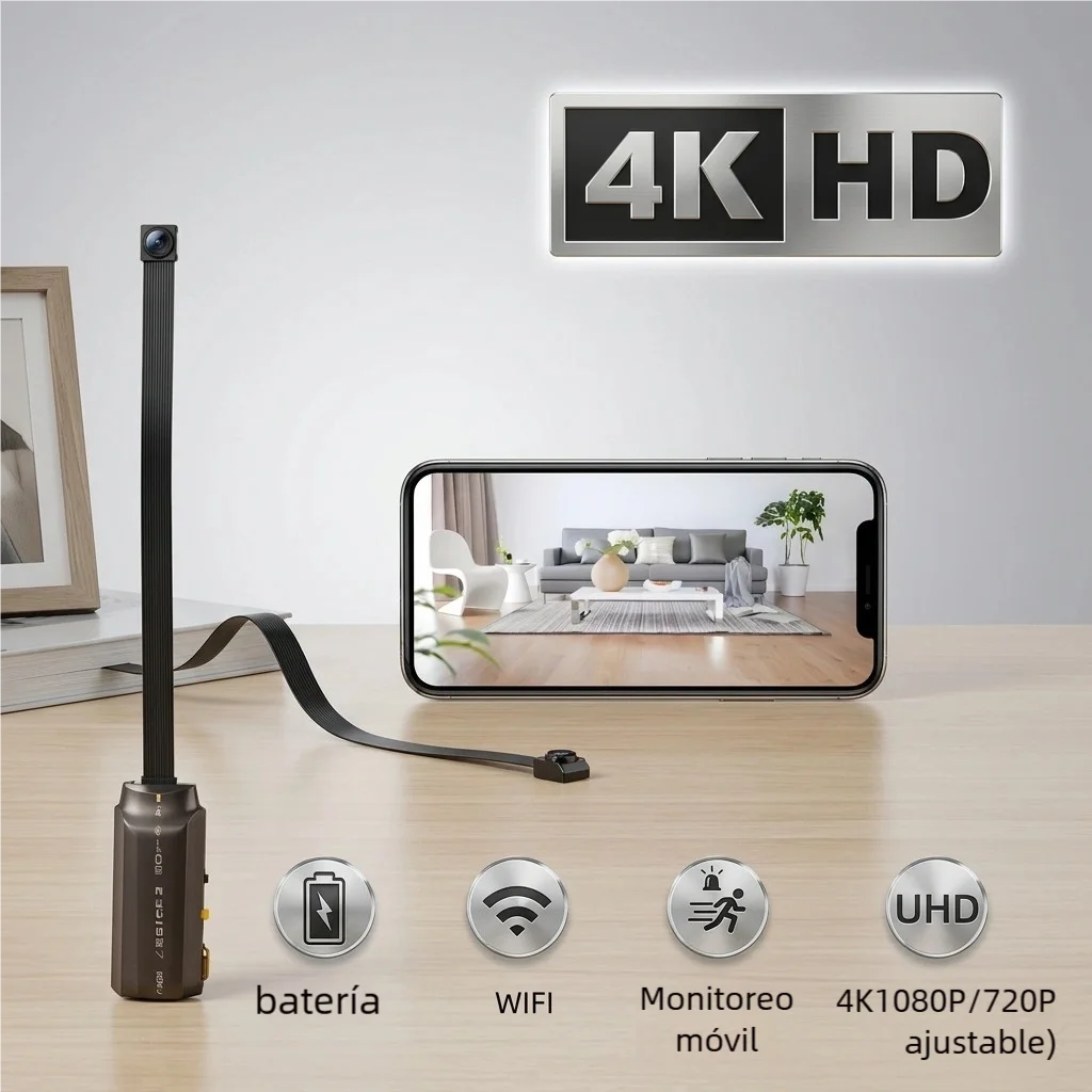 4K HD Mini WiFi DIY Camera Module 1080P Wireless Small Camcorder Video Recorder Mobile Remote View Monitoring Cam for Smart Home