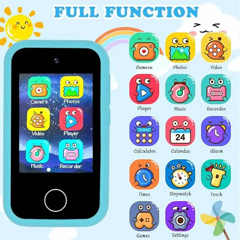 Kids Smart Phone Camera 2.8 Inch Toys Touchscreen Unicorn Baby Mobile MP3 Player Digital Camera Educational Toys For KidsAge 3-8