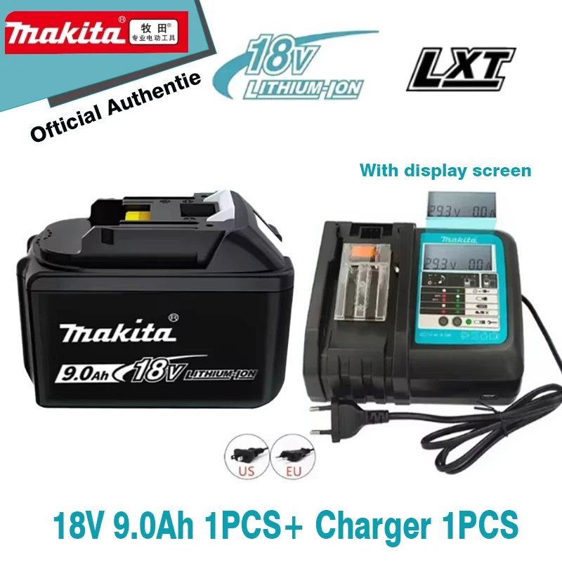 100% genuine original Makita 18V 6Ah/9Ah rechargeable battery and charger, suitable for Makita BL1830 BL1830B BL1840 BL1840B