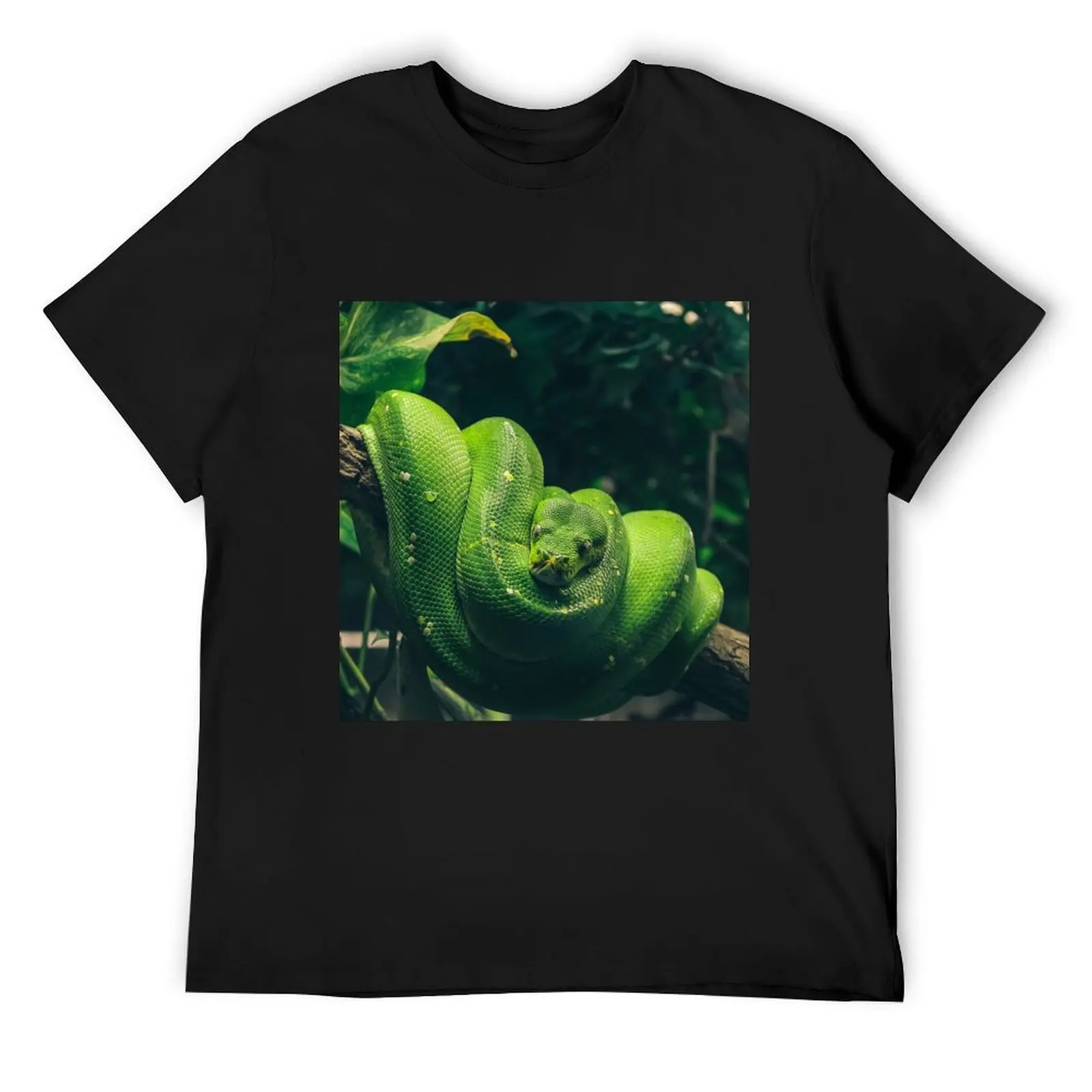 Green Tree Python T-Shirt vintage t shirts man clothes Short sleeve tee mens graphic t-shirts big and tall