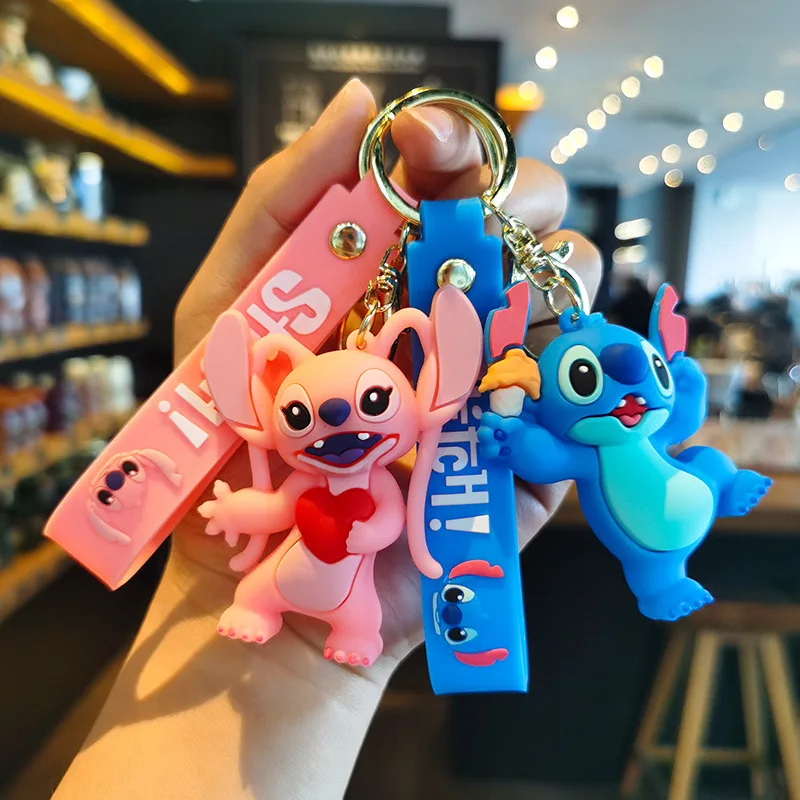 Niedliche Lilo & Stich Spielzeug Schlüssel bund Anime Anhänger Schlüssel bund Frauen Auto Schlüssel