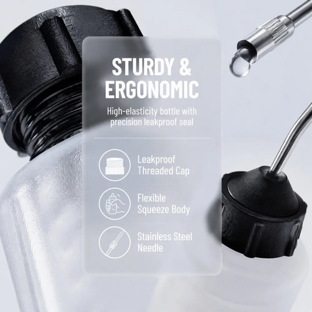 4pcs 120ML Oil Dispenser Bottle Long Angled Spout Plastic Sewing Machine Oiler Squeeze Design Extended Spout