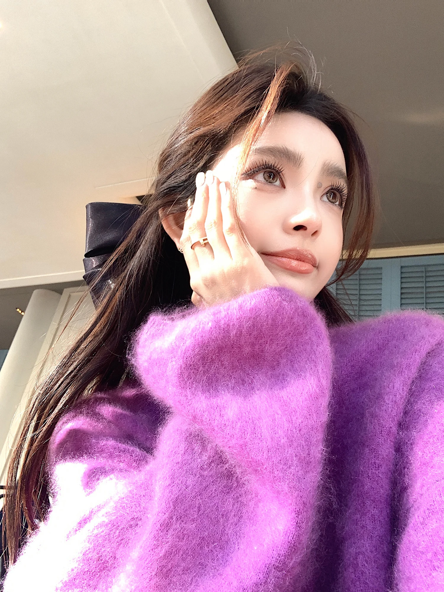 

Violet Provence Anti-Ball Sweater Ultra Luxury 00 Camere Fce 4 Level V-Ne Loose Fit Women's Knitwear Winter Collection