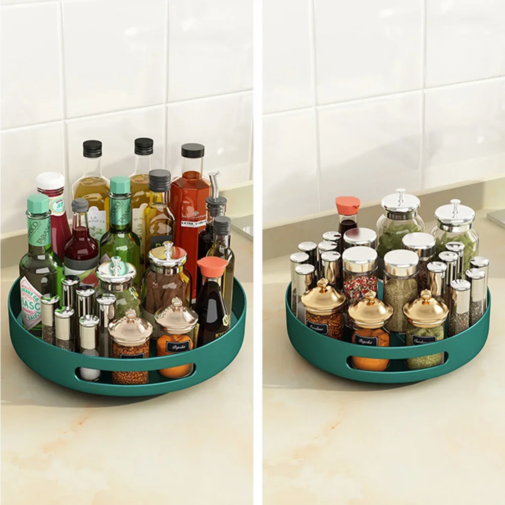 

Lazy Susan kitchen Organizer Turntable for Single layer,360 Rotating Spice Rack Spinning Organizer Storage Cabinet rack