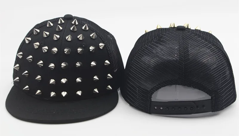 Nieten-Flachmütze für Männer und Frauen, Punkrock, Hip-Hop-Bolzen-Baseballmützen, männlich, weiblich, Jugend, Teenager, Jungen, Mädchen – Detail 6