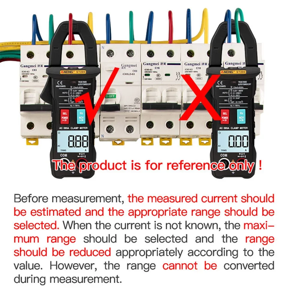 Zangenmessgerät Multimeter 6000 Zählt AC/DC Spannungsprüfer ANENG PN108 600 A Strom Widerstand Kapazität Hochpräzises Testwerkzeug – Detail 20