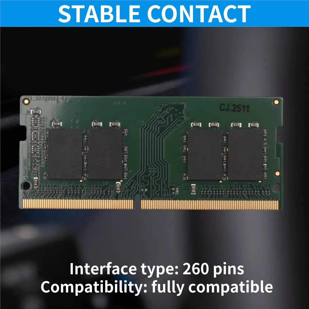 A43M DDR4 8GB 2400MHz RAM Laptop Memory 260 Pin SODIMM RAM Memory PC4-19200 1.2V Laptop Memory Computer RAM Memory