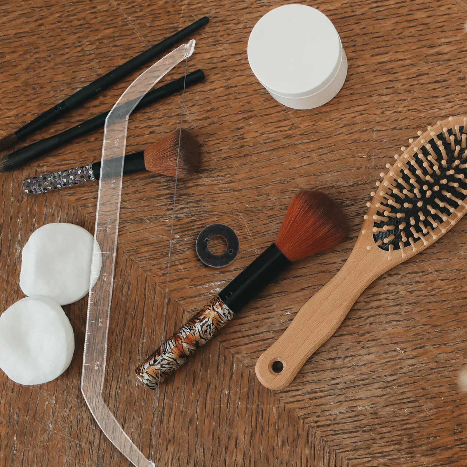 أداة رسم الحواجب مسطرة تصميم قابل للانحناء قياس مقياس واضح لتشكيل الحاجب الطبيعي دليل الاستنسل للمبتدئين #4