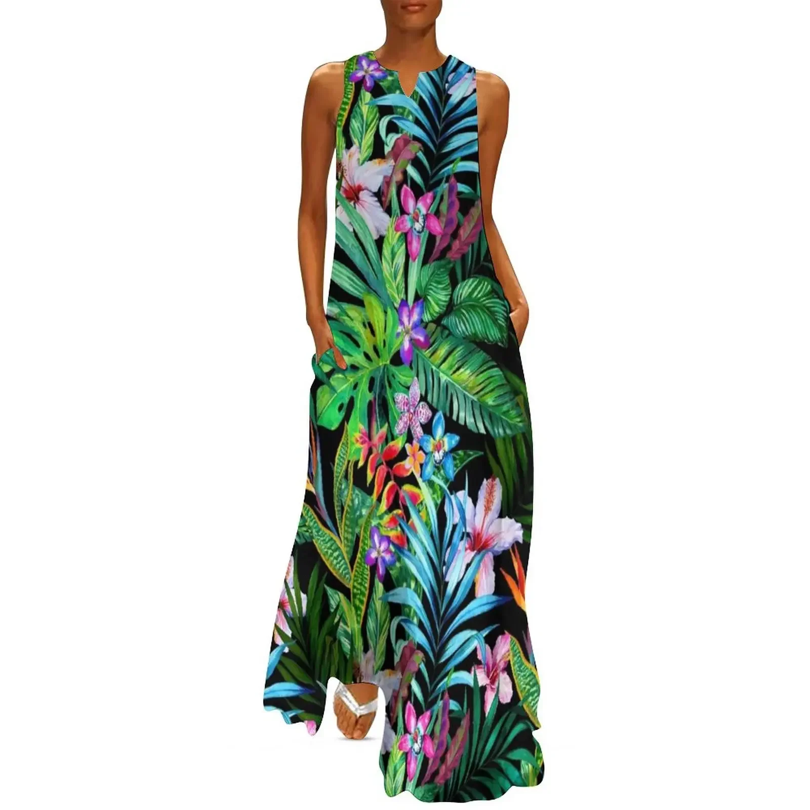

Tropical Fest Long Dress sexy short dresses daring dress for women Evening gown luxury woman evening dress