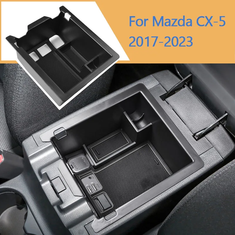 

Car Interior Accessories for Mazda CX-5 2017-2022 2023 2024 Center Console Organizer Armrest Storage Tray Container Glove Box