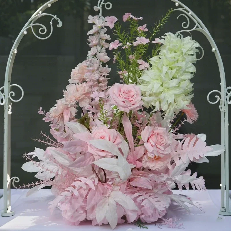 Wedding Props Artificial Roses Hydrangea Flowers Arrangement Table Flower Ball Arrangement Stage Route Lead Decorative