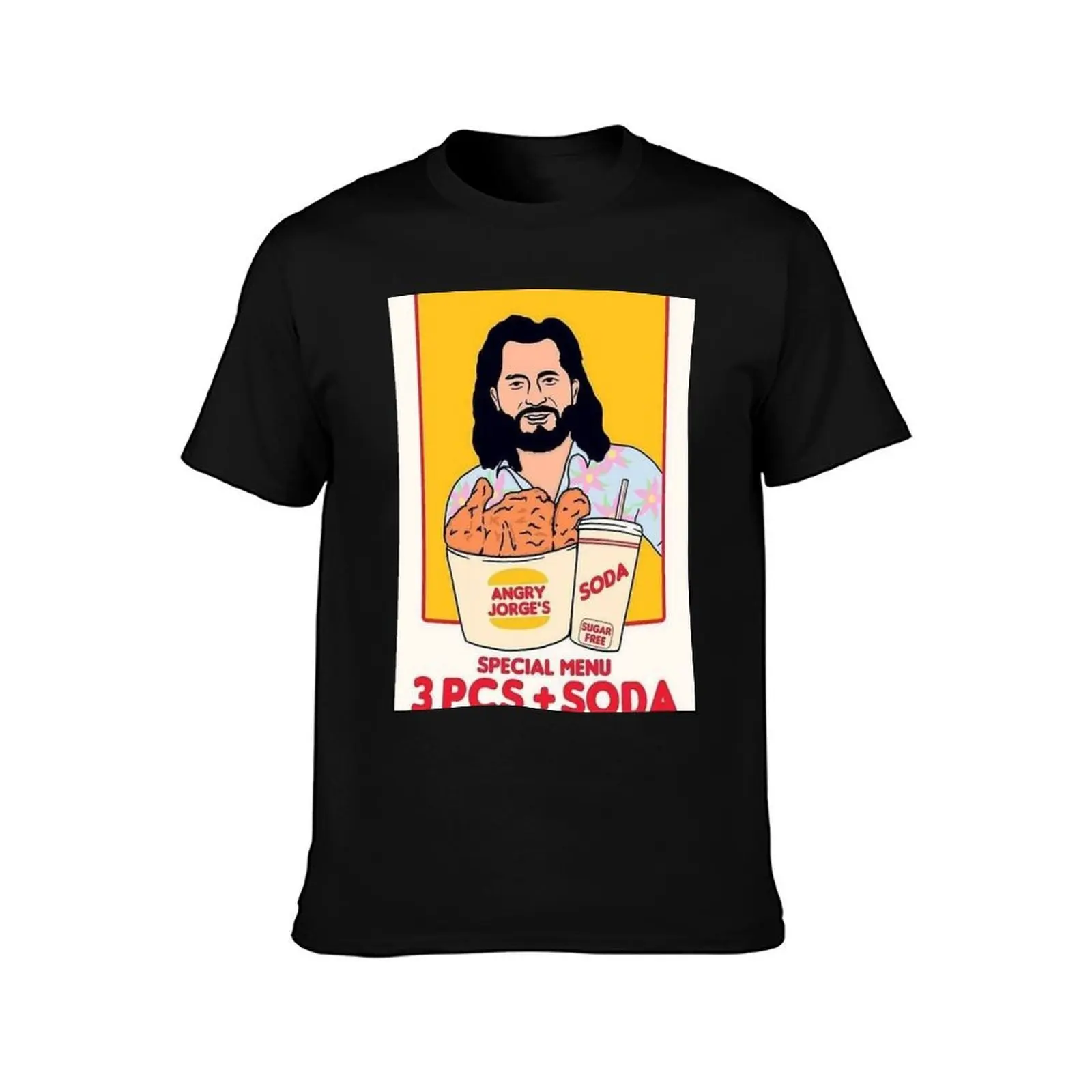 Jorge Masvidal 3 Piece With Soda T-Shirt Summer Casual Cotton Tee Oversized Streetwear Tops Vintage Graphic Print