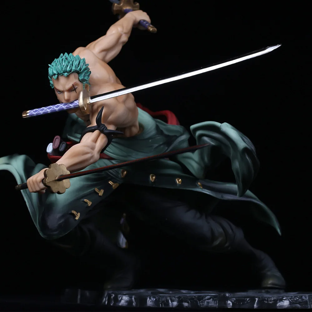 26cm Anime One Piece Figure Roronoa Zoro Three Thousand World Large Asura Pvc Cartoon Action Model Birthday Gift Decoration Toys