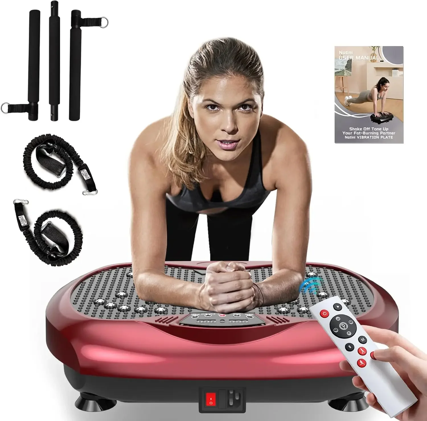 Plaattrainingsmachine - Hele lichaamstraining Trillingsplatform Lymfedrainagemachine voor gewichtsverlies Thuisfitness met pilates