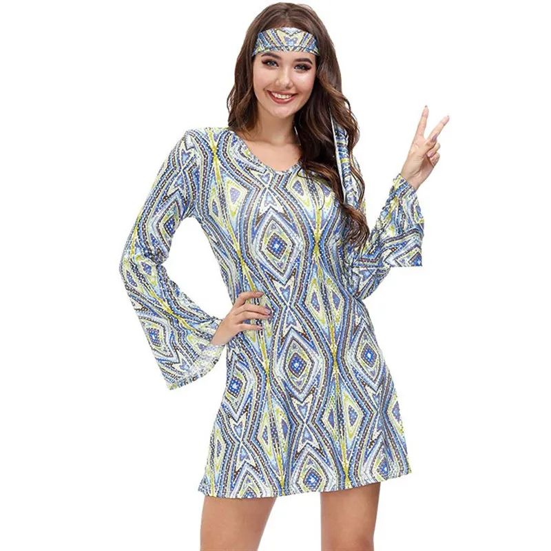 

loween 2025 Par Dancewear Sve Flare Sequin Dror Commute Sle Printed Midi A-Line Skirt Long Sve round Ne Dr