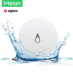 Meian ZigBee Water Leakage Sensor Immersion Security Alarm Sensor Wifi Water Leak Detector Overflow Alert Waterproof Smart Home