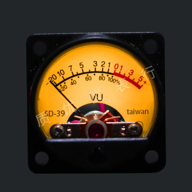VU Meter with Backlight SD-39 with Driver Connected to Amplifier Output for Car CD Modification Tube Amplifier Meter Head