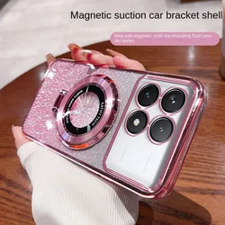 For Xiaomi POCO F6 Pro Case Soft Bling Glitter With Ring Stand Slim Protective Back Cover For Xiaomi POCO F6Pro F 6 Phone Shell