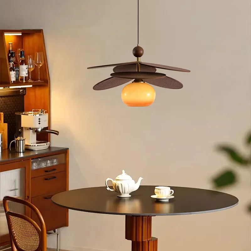 Japanese Retro Magic Bean Glass Led Pendant Lights Dining Room Restaurant Decor Chandeliers Home