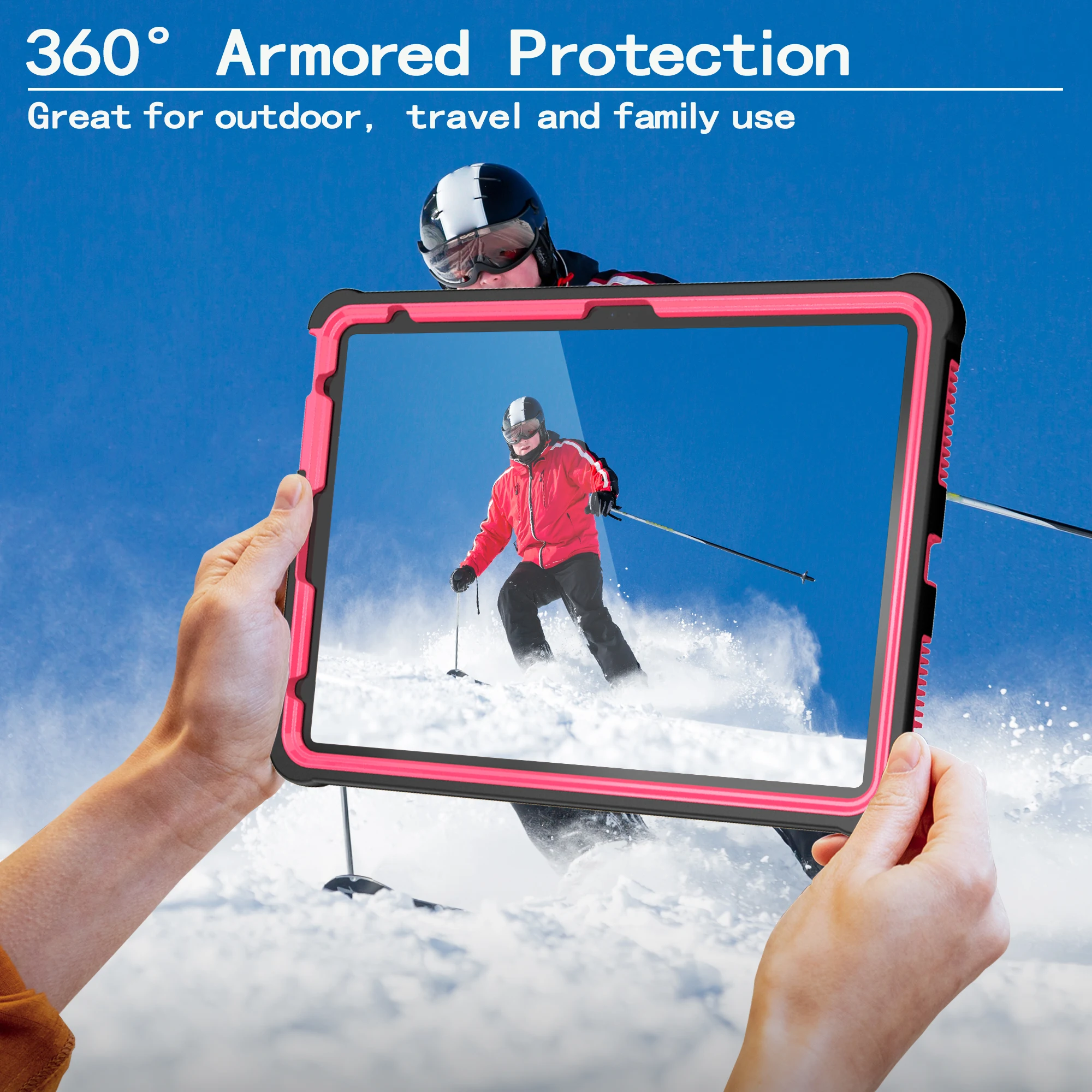 

Heavy Duty Stand Case For iPad A16 2025 11th 10.9 2022 10th 10.2 7th 8th 9th Gen Air 1 2 Pro 9.7 2017 2018 3-in-1 Hybrid Cover