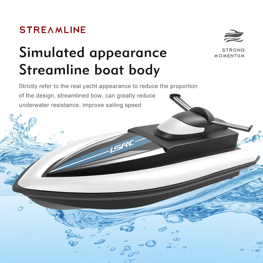 B8-2.4G Rc Roeien Waterdicht Opladen Dual Motor Cool Gestroomlijnde Afstandsbediening Jongens Speedboot Stevige Goedkope Speelgoed Cadeau 2024