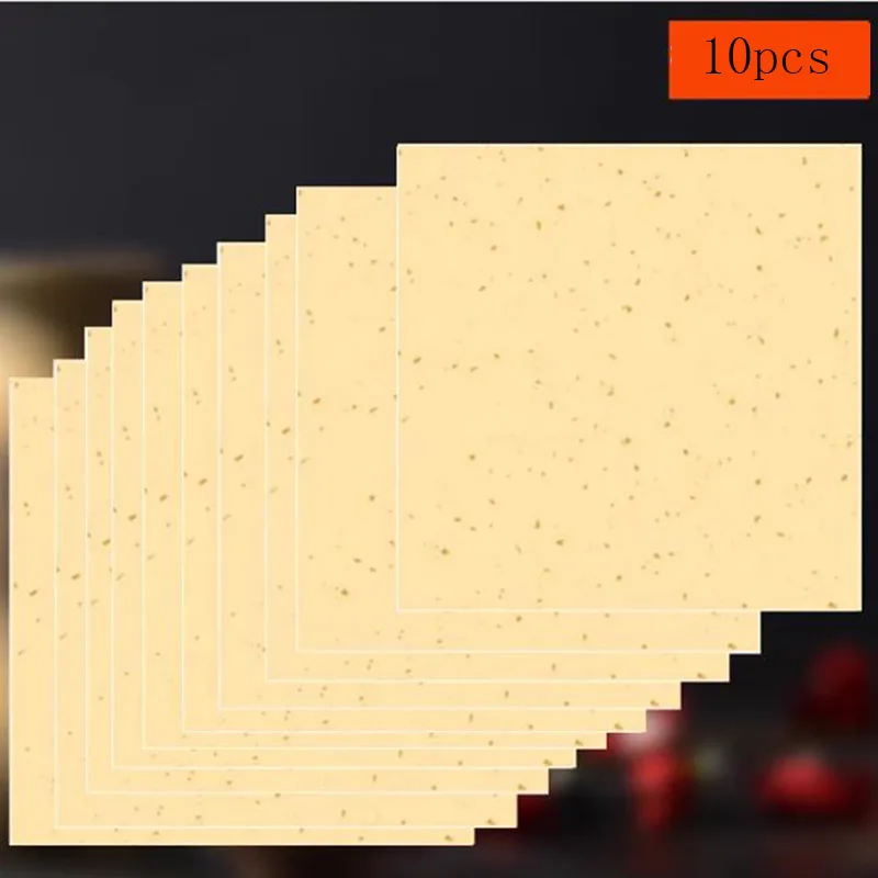 10 Sheets Antique Style Gold-Sprinkled Xuan Paper Card | Semi-Absorbent for Chinese Brush Painting & Calligraphy Creation