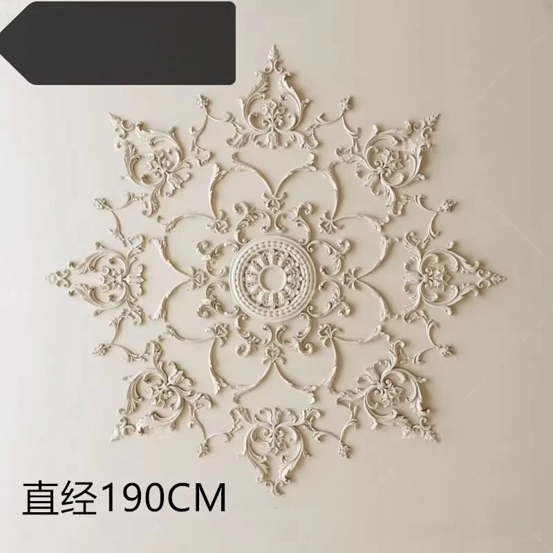 

European and French gypsum combination parquet light panel decoration ceiling lamp pool modeling relief decoration customization