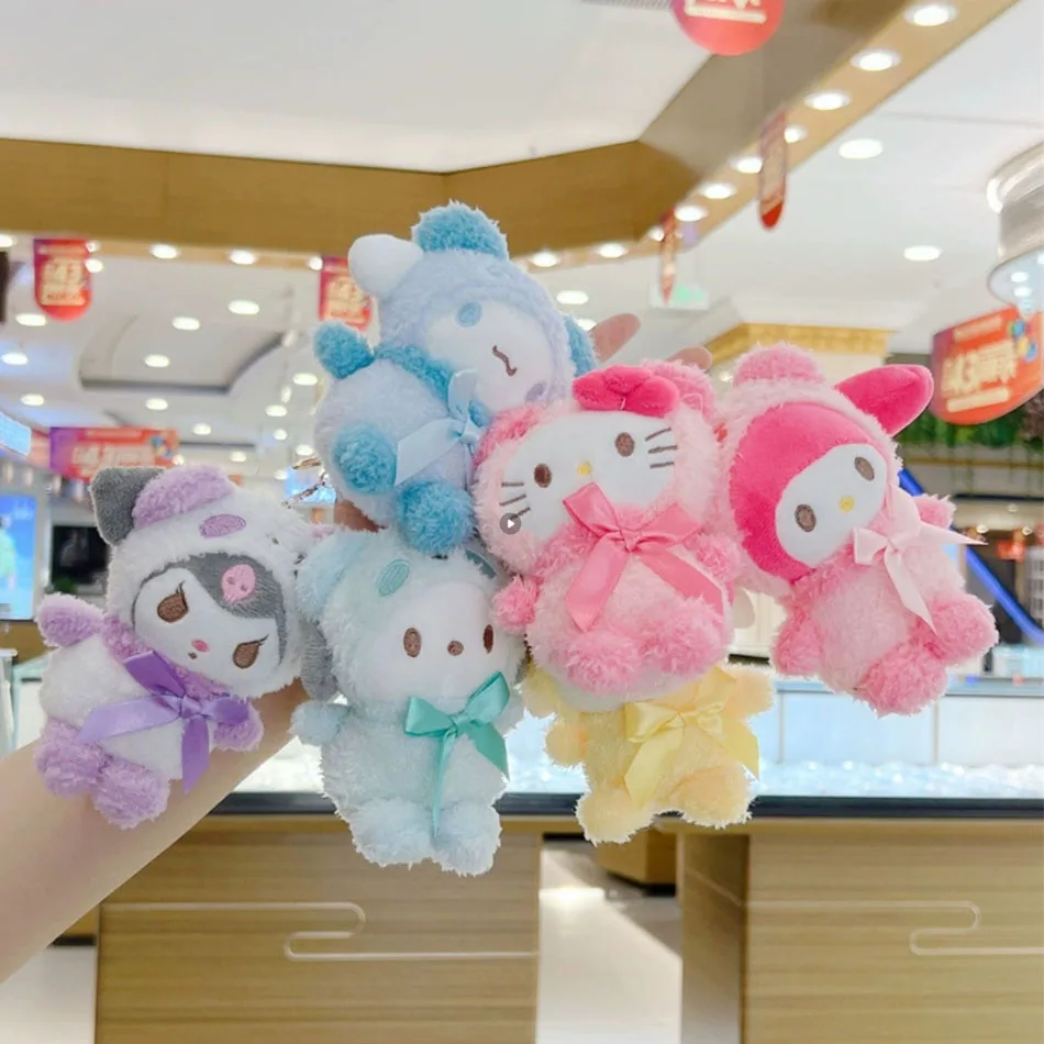 

Милый плюшевый брелок Sanrio: Кукла Куроми, Hello Kitty, Синаморолл. Подвеска на сумку, игрушка, подарок для девочек.