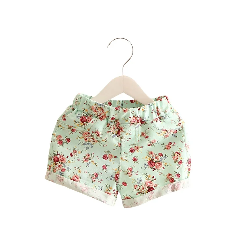 Stocks Clear Cute Floral Printed Casual Girls Shorts Baby Kids Clothes Children Trousers Bottoms DEO