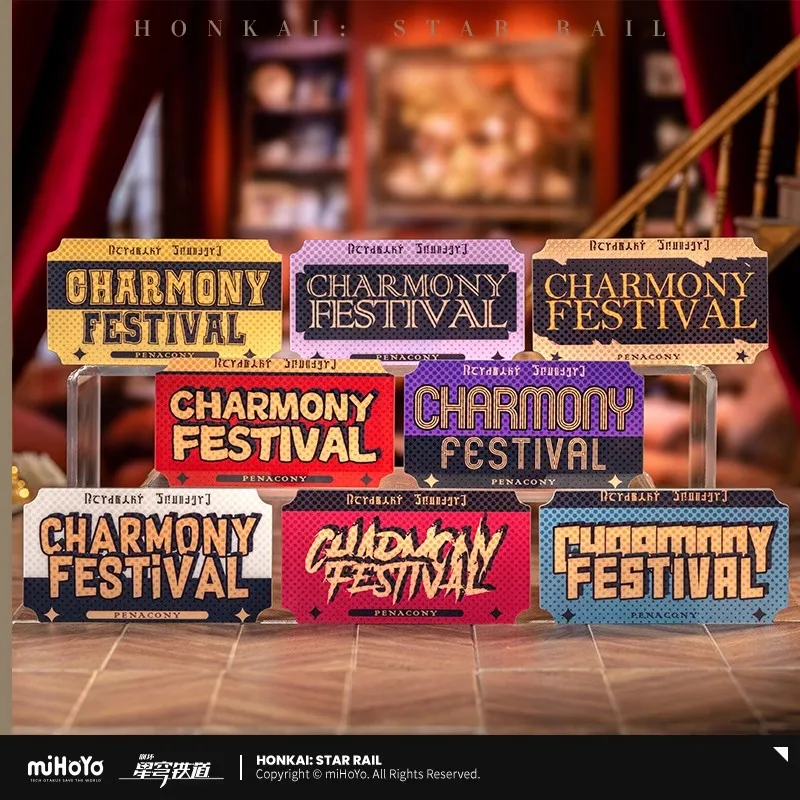 

Game Honkai Star Rail Official Genuine Product Gala Invitation Series Acrylic Collector Set Halloween Christmas 3D Gifts Cosplay