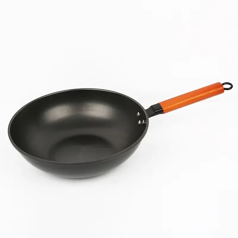 Hot-selling kitchenware cast iron non-stick cookware set wok pan frying pan soup pan kitchen cooking cookware 3-piece set