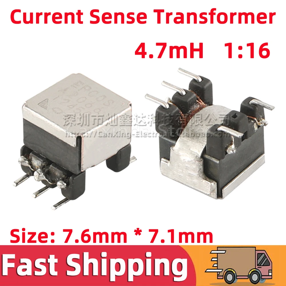 2pcs B78416A2066A3 SMD SMT Current Sense Transformer 4.7mh Ultrasonic Sensor Detect Turns Ratio 1:16 SMT Surface Mount