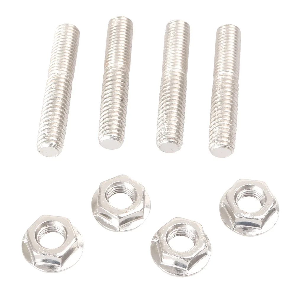 4Pcs Universal Exhaust Port Studs with Nuts For Harley Dyna Sportster 1200 883 Super Glide Touring Electra Glide Road King etc