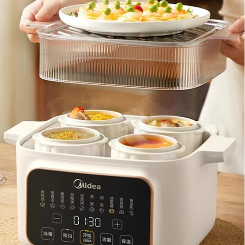 Electric Stewpot Stewing out of Water Ceramic Large Capacity Multi-Function Soup Bird's Nest Porridge Cooking Slow Cooker