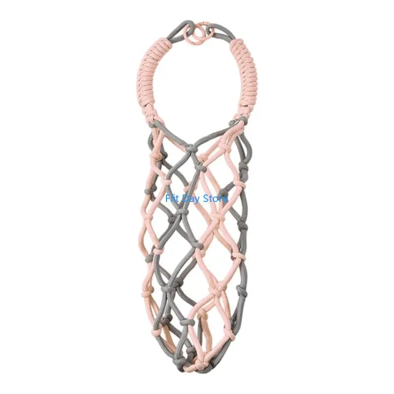 F92C Crochet Rope Water Bottle Carriers Portable For Backpacks Attachments Hand Carry Convenient Outdoor And Travel Accessory
