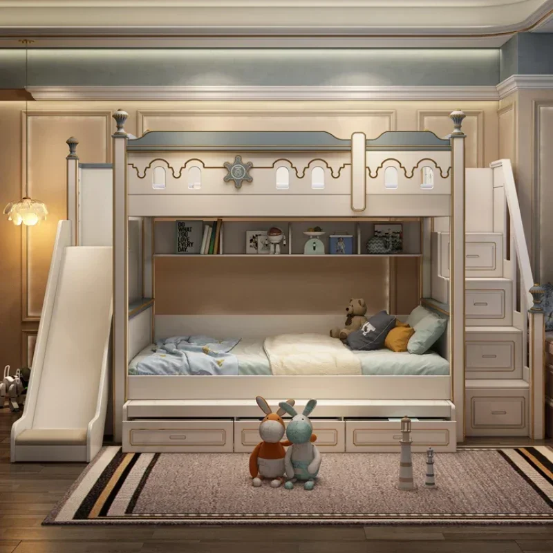 Drawers Master Simple Bed High Master Storage Sleeping Bedding Children Bed Wood Nordic Furniture